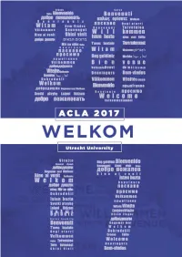 ACLA 2017 | Utrecht University