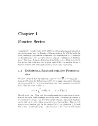 Chapter 1 Fourier Series