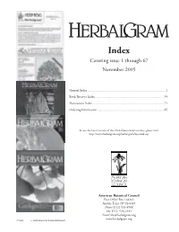 Covering Issue 1 Through 67 November 2005