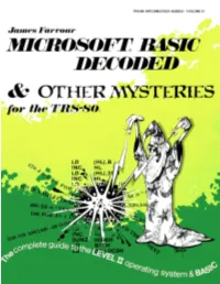 Microsoft BASIC Decoded & Other Mysteries