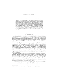 REVERSIBLE FILTERS 1. Introduction a Topological Space X Is Reversible