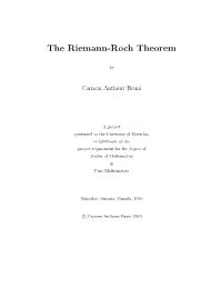 The Riemann-Roch Theorem