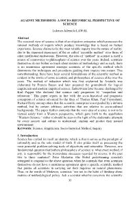 Against Methodism: a Socio-Historical Perspective of Science