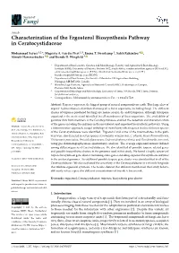 Characterization of the Ergosterol Biosynthesis Pathway in Ceratocystidaceae