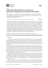 Collecting Vulnerable Source Code from Open-Source Repositories for Dataset Generation