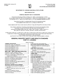 General Industry Safety and Health Standard Part 51. Logging