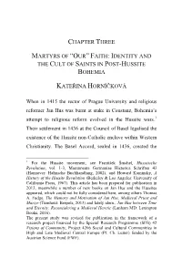 Identity and the Cult of Saints in Post-Hussite Bohemia