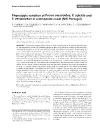 Phenotypic Variation of Fucus Ceranoides, F. Spiralis and F