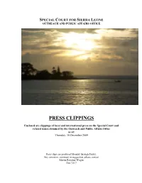 SCSL Press Clippings