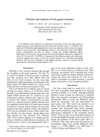 Structure and Symmetry of Cus, (Pyrite Structure)