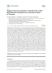 Supply Chain Uncertainties of Small-Scale Coffee Husk-Biochar