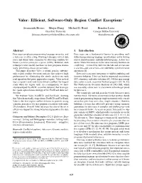 Valor: Efﬁcient, Software-Only Region Conﬂict Exceptions ∗