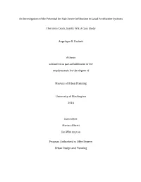An Investigation of the Potential for Side Sewer Infiltration to Local Freshwater Systems