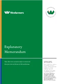 Explanatory Memorandum
