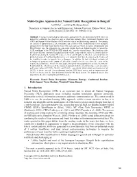 Multi-Engine Approach for Named Entity Recognition in Bengali*