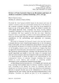 Review of Tony Lawson's Essays on the Nature and State Of