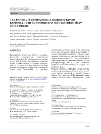 The Proteins of Keratoconus: a Literature Review Exploring Their Contribution to the Pathophysiology of the Disease