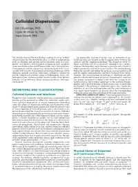 Colloidal Dispersions