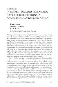 Interpreting and Explaining Data Representations: a Comparison Across Grades 1-7