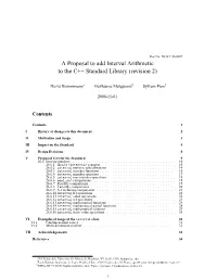 Interval Arithmetic to the C++ Standard Library (Revision 2)