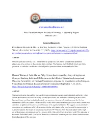 New Developments in Procedural Fairness: a Quarterly Report Summer 2017 General Research WHAT's