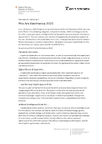Prix Ars Electronica 2021