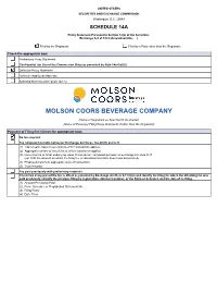Proxy Statement Pursuant to Section 14(A) of the Securities Exchange Act of 1934 (Amendment No
