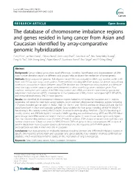 The Database of Chromosome Imbalance Regions and Genes