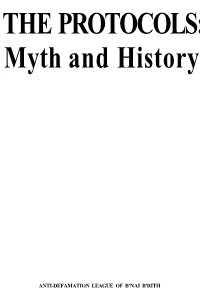 THE PROTOCOLS: Myth and History