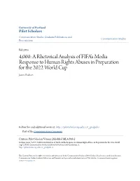 A Rhetorical Analysis of FIFA's Media Response to Human Rights Abuses