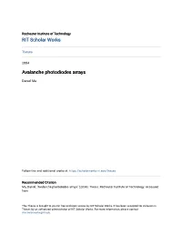 Avalanche Photodiodes Arrays