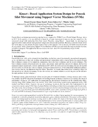 Based Application System Design for Pencak Silat Movement Using Support Vector Machines (Svms)