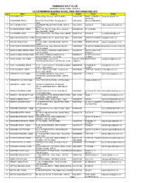 Bhawani Singh Road, Jaipur-5 List of Members Allowed to Cast Their Vote in Election