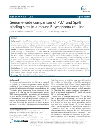 Downloaded from Onment of Regions Bound by PU.1 Or Spi-B, Significant Published GEO Datasets