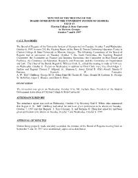 MINUTES of the MEETING of the BOARD of REGENTS of the UNIVERSITY SYSTEM of GEORGIA HELD at Clayton College & State University in Morrow, Georgia October 7 and 8, 1997