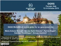 NASA Worldwind: Virtual Globe for an Open Smart City