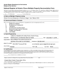 National Register of Historic Places Multiple Property Documentation Form