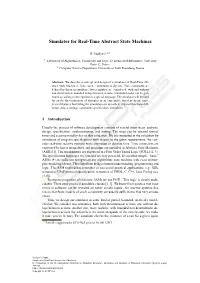 Simulator for Real-Time Abstract State Machines