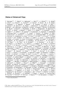 Status of Advanced Virgo