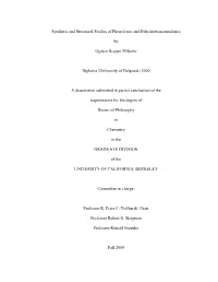 Synthetic and Structural Studies of Phenylenes and Dehydrobenzannulenes