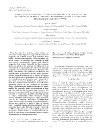 Variation in Anatomical and Material Properties Explains Differences in Hydrodynamic Performances of Foliose Red Macroalgae (Rhodophyta)1