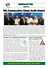 6Th Consecutive Clean Audit Award