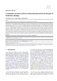 Community Structure of Lactic Acid Bacteria in the Freshwater Shrimps