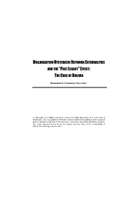 Dollarization Hysteresis Network Externalities and the “P Ast Legacy ” Effect : the Case of Bolivia