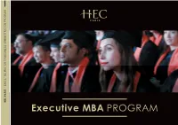 Executive MBA PROGRAM HEC PARIS KEY FACTS & FIGURES
