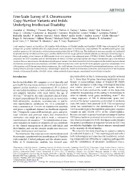Fine-Scale Survey of X Chromosome Copy Number Variants and Indels Underlying Intellectual Disability