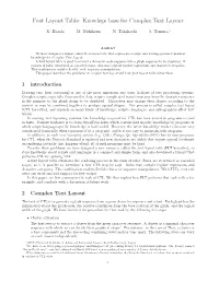 Font Layout Table: Knowlege Base for Complex Text Layout
