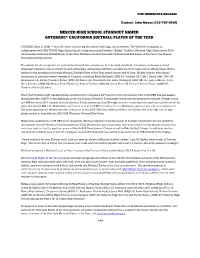 Merced High School Standout Named Gatorade® California Softball Player of the Year