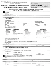 National Register of Historic Places Inventory -- Nomination Form