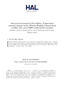 Observed and Projected Sea Surface Temperature Seasonal Changes In